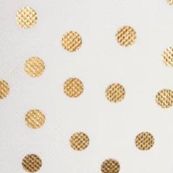 Nonwoven Polyester Cube Small Dots White/Gold Square 11x11x11 Set/4