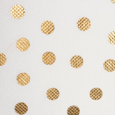 Nonwoven Polyester Cube Small Dots White/Gold Square 11x11x11 Set/4 1 Nonwoven Polyester Cube Small Dots White/Gold Square 11x11x11 Set/4