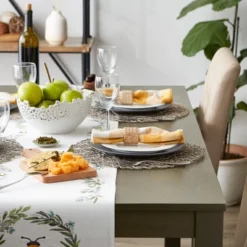 DII Woven Paper Placemat Set 6 Piece, Gray, 15" Dia