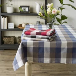 Design Imports Cardinal Red Tri Color Check Tablecloth 52X52 -Design Imports GUEST 70fd21ac db4e 4964 b11a 22c899cb8f4b