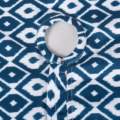 Design Imports Blue Ikat Outdoor Tablecloth With Zipper 60X84 4 Design Imports Blue Ikat Outdoor Tablecloth With Zipper 60X84 - Image 4