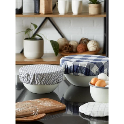 Design Imports Assorted French Blue Farmhouse Woven Dish Cover (Set Of 3) 6 Design Imports Assorted French Blue Farmhouse Woven Dish Cover (Set Of 3) - Image 6