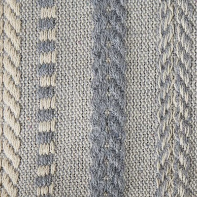 Design Imports Gray Braided Stripe Throw 6 Design Imports Gray Braided Stripe Throw - Image 6