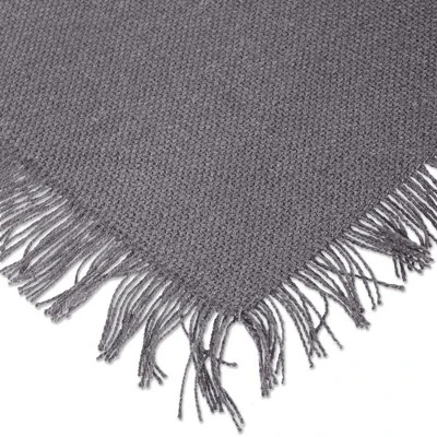 DII Heavyweight Fringe Placemat Set 6 Piece, Gray, 13x19" 2 DII Heavyweight Fringe Placemat Set 6 Piece, Gray, 13x19" - Image 2