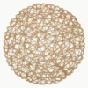 DII Woven Paper Placemat Set 6 Piece, Taupe, 15" Dia