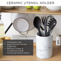 Design Imports Nautical Blue Stir It Up Ceramic Utensil Holder -Design Imports GUEST 725b59e9 b1f6 4598 8f36 466e0056bad3 5