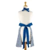 Design Imports Navy/Off White Gingham Apron