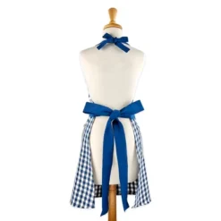 Design Imports Navy/Off White Gingham Apron
