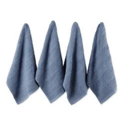 Design Imports Bar Mop Dishtowel Set 4 Piece, Stonewash Blue, 16X19" -Design Imports GUEST 73080054 f97b 47d0 854a bc27d3f398eb