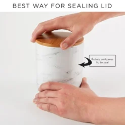 Design Imports Black Matte Dimple Texture Ceramic Canister Set/2 -Design Imports GUEST 7423d802 452f 4b2e 965a cb139256c07c