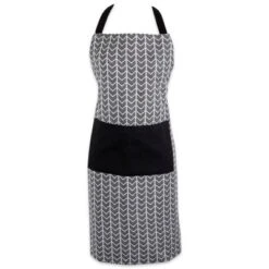 Design Imports Black/White Herringbone Chef Apron -Design Imports GUEST 7477205b 0105 4d9c 8015 2bab34275232