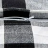 4pk 18"x18" Gingham Buffalo Check Assorted Square Throw Pillow Covers Black/White - Design Imports