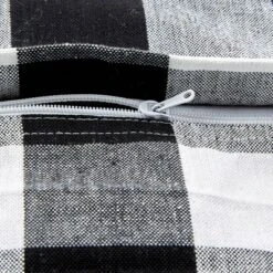 4pk 18"x18" Gingham Buffalo Check Assorted Square Throw Pillow Covers Black/White - Design Imports