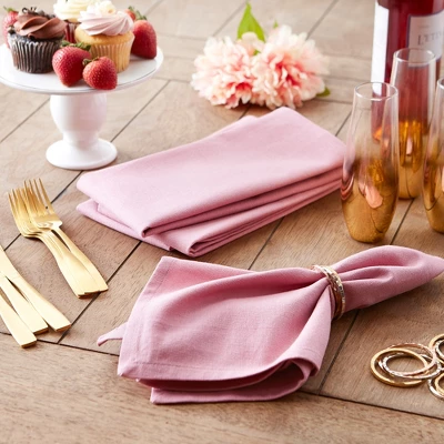 Design Imports Rose Solid Napkin Set/6 3 Design Imports Rose Solid Napkin Set/6 - Image 3