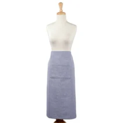 Design Imports Bistro Chambray Apron Blue