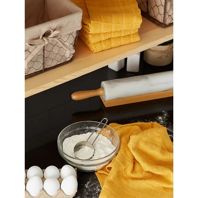 Design Imports Solid Terry Windowpane Dishtowel Set 4 Piece, 16X26", Honey Gold Solid 7 Design Imports Solid Terry Windowpane Dishtowel Set 4 Piece, 16X26", Honey Gold Solid - Image 7