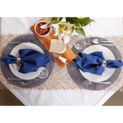 DII Variegated Placemat Set 6 Piece, Blue, 15" Dia -Design Imports GUEST 76f5a008 d2f8 4e01 a6b0 31c1ef269c9b