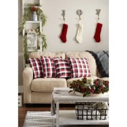 4pk 18"x18" Square Throw Pillow Covers Red/White - Design Imports -Design Imports GUEST 7798d8f1 4d9c 439a 911c 9ee34628c2bb