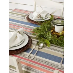 Design Imports Stripe Tablecloth, Warm Stripe, 60X84" -Design Imports GUEST 7876331f c29e 4a3c b3ed 225506b6b6f1