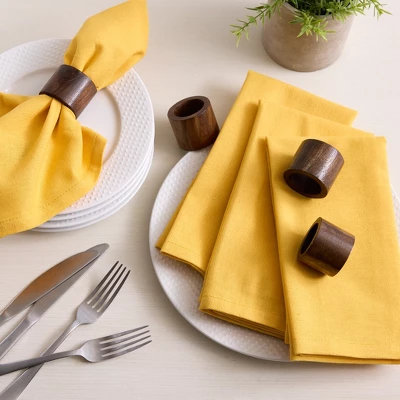 Design Imports Wooden Band Napkin Ring Set/4 2 Design Imports Wooden Band Napkin Ring Set/4 - Image 2