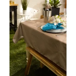 Design Imports Stone Tonal Lattice Print Outdoor Tablecloth 60X120 -Design Imports GUEST 78c734b7 d770 43c0 b154 ae3e073e9c95