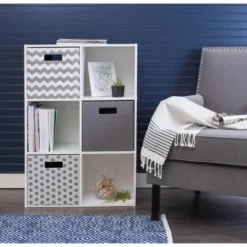 Polyester Cube Solid Gray Square 13x13x13 -Design Imports GUEST 79280d05 908e 4a07 bb46 a6fe5f4fe012