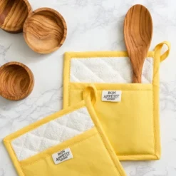 Design Imports Chino Potholder Set/2, Yellow Yarrow 6 Design Imports Chino Potholder Set/2, Yellow Yarrow -Design Imports GUEST 79ae1fcd 3748 44ad 9b3a 35c384736545