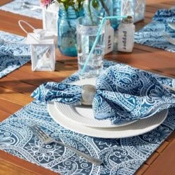 Design Imports Blue Paisley Print Outdoor Placemat Set/6 13 Design Imports Blue Paisley Print Outdoor Placemat Set/6 -Design Imports GUEST 79dbc8d0 9fae 4991 bfe7 61c0c18bdc3d