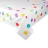 Design Imports Confetti Printed Tablecloth, White/Multi, 60X84"