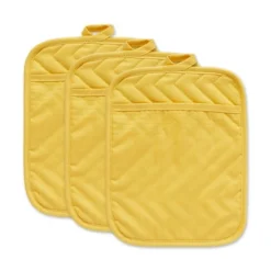 Design Imports Quilted Potholder Set 3 Piece Yellow 7X9" -Design Imports GUEST 7a99ea3e 6137 4866 bac6 6fc3003fe038