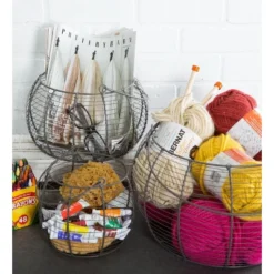 Design Imports Vintage Grey Round Basket Set/3 -Design Imports GUEST 7b341627 8c7e 4aca 91ef 7e0c8e6f6db5