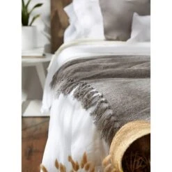 50"x60" Chenille Throw Blanket Soft Gray - Design Imports: Cozy For Couch, Lightweight Woven Polyester -Design Imports GUEST 7b483081 2c72 4d40 a5e2 d3cf28233df0