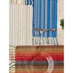 Design Imports Blue Tonal Stripe With Fringe Placemat Set/6 -Design Imports GUEST 7b5afe86 6ff7 481d af3a bebd94efa89d