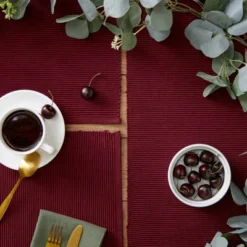 DII Ribbed Solid Placemat Set 6 Piece, Blackberry, 13x19" -Design Imports GUEST 7d14e342 3c64 4f8c 8d15 0a76c61beff2