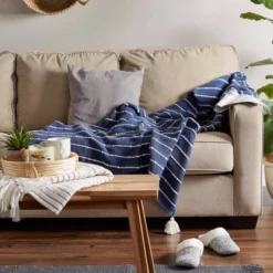 50"x60" Slub Striped Throw Blanket - Design Imports -Design Imports GUEST 7da33d24 1999 422a bf52 dc72643aaf7c