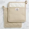 Design Imports Chino Potholder Set/2, Feather Gray