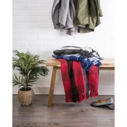 50"x60" Buffalo Check Throw Blanket Navy/Off-White - Design Imports -Design Imports GUEST 7ddbaadb 16d3 426c 8a42 d19a3955b504