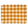 DII Heavyweight Fringe Placemat Set 6 Piece, Pumpkin Spice, 13x19"