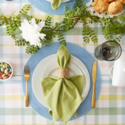 Design Imports Sweet Spring Plaid Tablecloth 52X52 9 Design Imports Sweet Spring Plaid Tablecloth 52X52 -Design Imports GUEST 7f18c415 32ca 4293 884d d7b41d0d156f