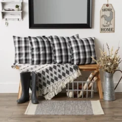 4pk 18"x18" Square Throw Pillow Covers Gray - Design Imports -Design Imports GUEST 7f875bbe 4f91 493d ba8a d84b56cbefa1