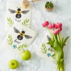 Design Imports Bee Kind Swedish Dishcloth Set/3 -Design Imports GUEST 7f959bd5 eec3 40b8 86ec 6dd322c412af