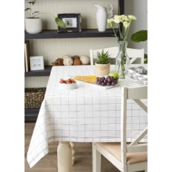 Design Imports Kitchen Windowpane Tablecloth 60X104 -Design Imports GUEST 7fbd8906 710c 44b6 a6f8 ed8de4068276 1