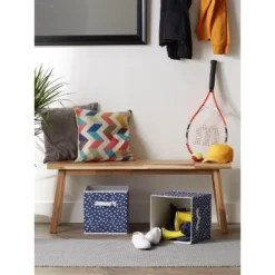 Design Imports Nonwoven Polyester Cube Small Dots French Blue/White Square 11X11X11 Set/2 -Design Imports GUEST 7ff1713c ea04 4372 8a28 2d0ae07adaff