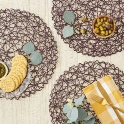 Design Imports Eggplant Woven Paper Round Placemat Set/6 12 Design Imports Eggplant Woven Paper Round Placemat Set/6 -Design Imports GUEST 7ffb69e1 28a4 4751 ae57 03ffe096fd25