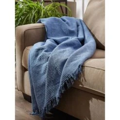 50"x60" Solid Ribbed Throw Blanket - Design Imports -Design Imports GUEST 8018c278 6976 48ca bace da309307bb82