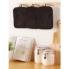 Design Imports Quilted Potholder Set 3 Piece Black 7X9"