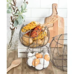 Design Imports Vintage Grey Round Basket Set/3 -Design Imports GUEST 80573fe2 ee1a 417f b562 ba2721c20985