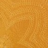 DII Round Floral Placemat Set 6 Piece, Honey Gold, 15" Dia