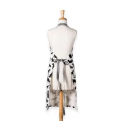 Design Imports Dog Print Chef Apron, Black/White