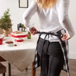 Design Imports Buffalo Check Chef Apron Black & White -Design Imports GUEST 82252b52 796b 4c0c a8e2 a57921c59bc0